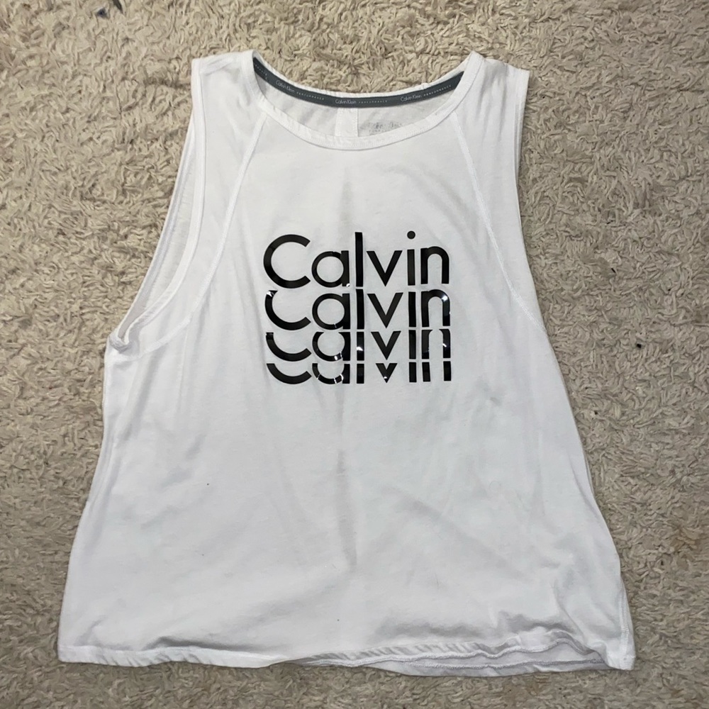 WHITE CALVIN KLEIN TANK TOP